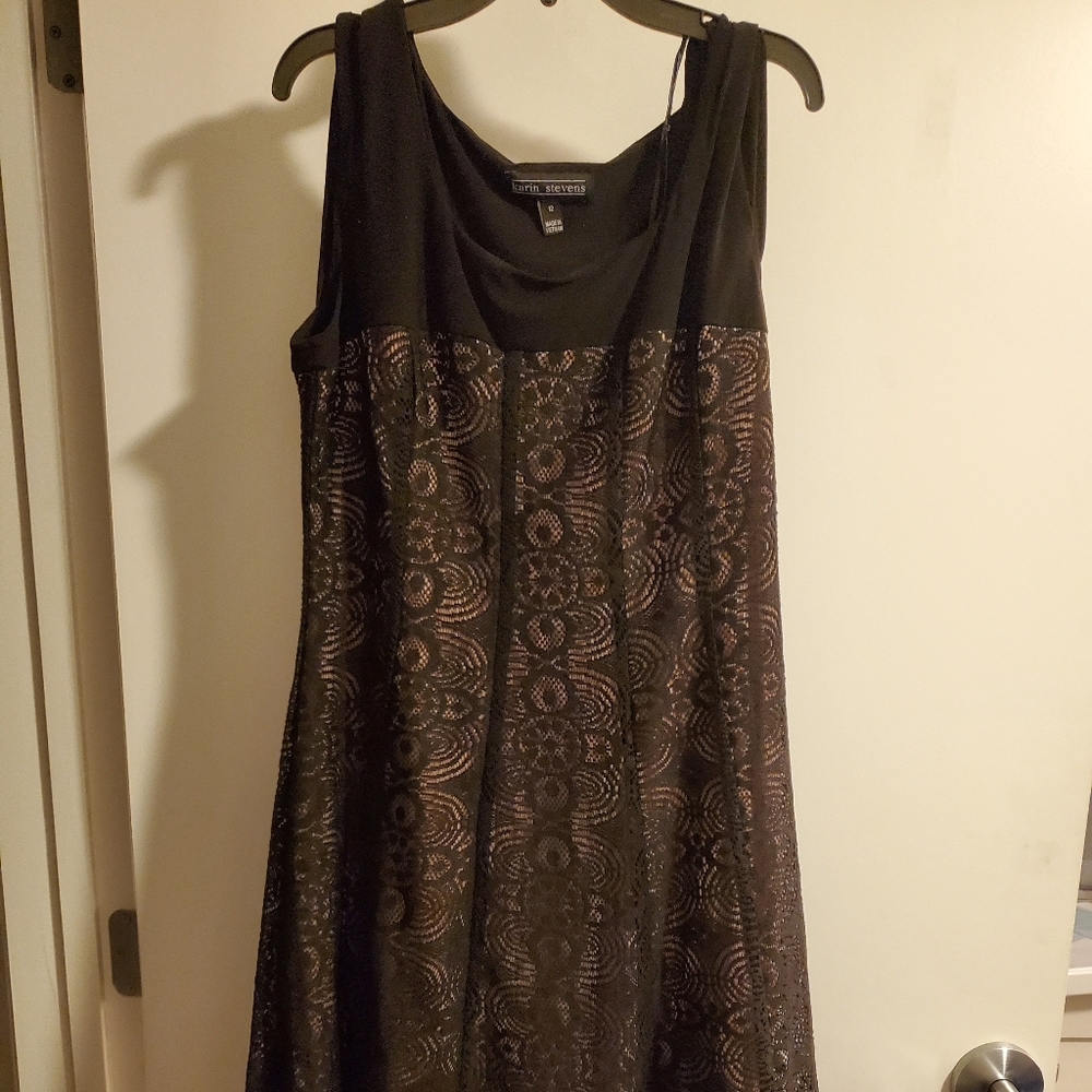 Black and Beige Dress